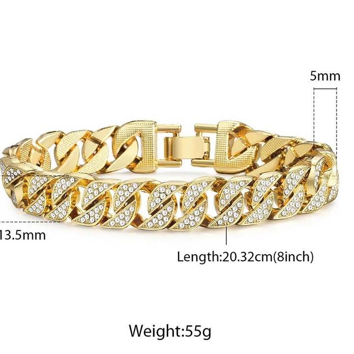 Miami Gold Curb Cuban Bracelet From Shopverse Store