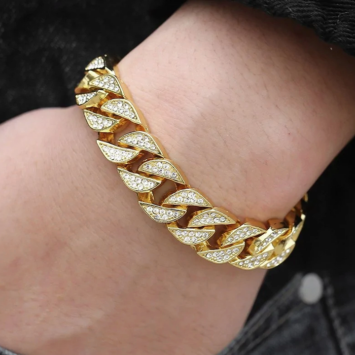 Miami Gold Curb Cuban Bracelet From Shopverse Store