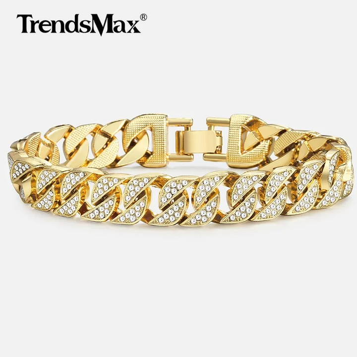 Miami Gold Curb Cuban Bracelet From Shopverse Store