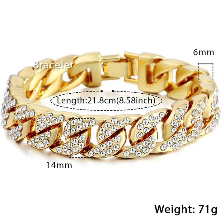 Miami Gold Curb Cuban Bracelet From Shopverse Store