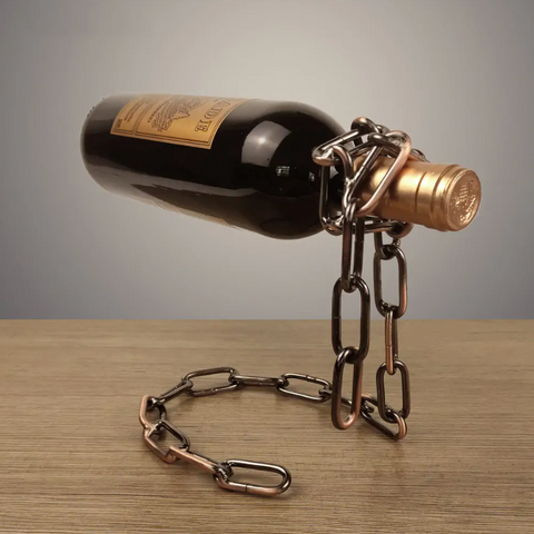 Magic Iron Chain Wine Bottle Holder From Shopverse Store