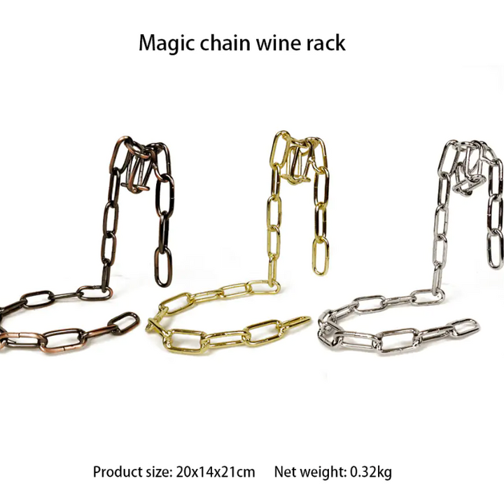 Magic Iron Chain Wine Bottle Holder From Shopverse Store