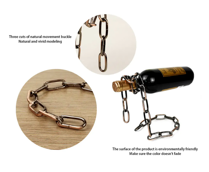 Magic Iron Chain Wine Bottle Holder From Shopverse Store