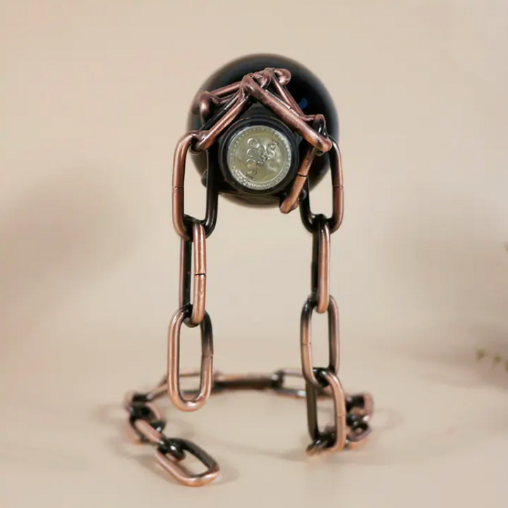 Magic Iron Chain Wine Bottle Holder From Shopverse Store